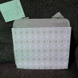 Thirty One 31 OH Snap! Pocket in Perfect Pendant Beige and White New